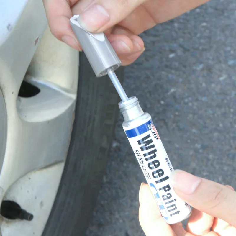 Aluminum Alloy Wheel Repair Kit Silver Touch Up Paint Pen Scratch Remover for Car Rims