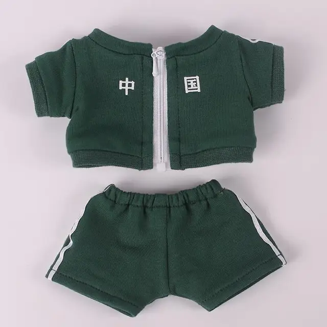 In Stock Doll Clothes Chubby Body Wu Jing Same Style Chinese Sportswear School Uniform Set Doll Doll Cotton Doll