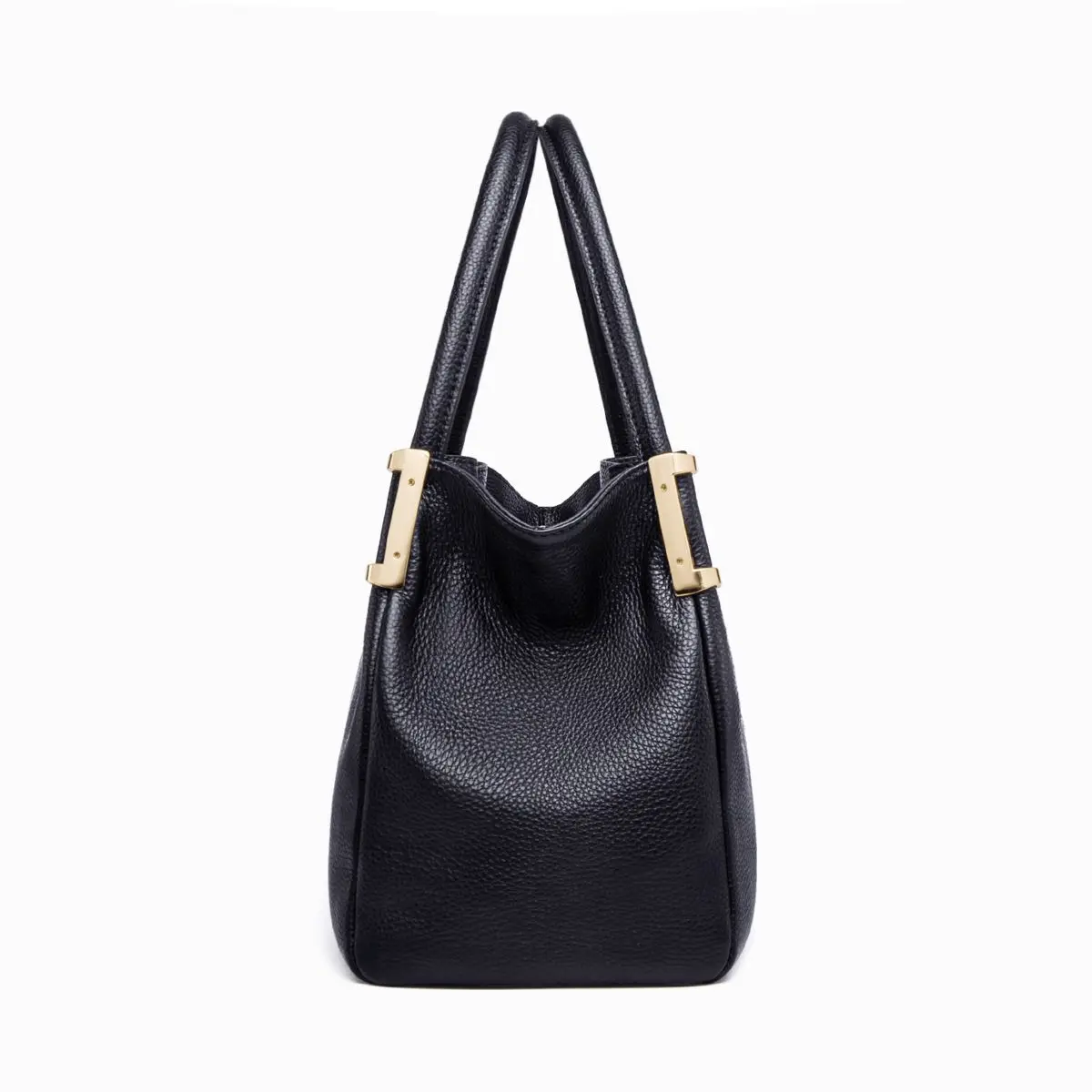 Litchi Patterned Top Layer Cowhide Crossbody Bag With Large Capacity Handbag Trend Fashion Casual Simple Shoulder Bag For Women