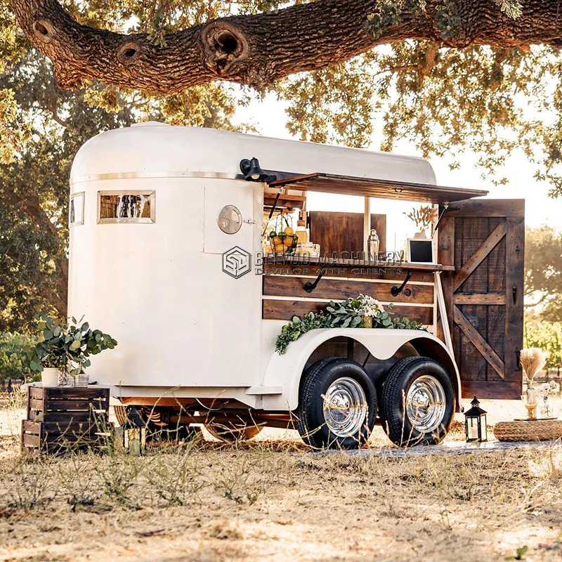 VintageHorseBoxTrailerStreetFoodTruckWithFullKitchenHotDog