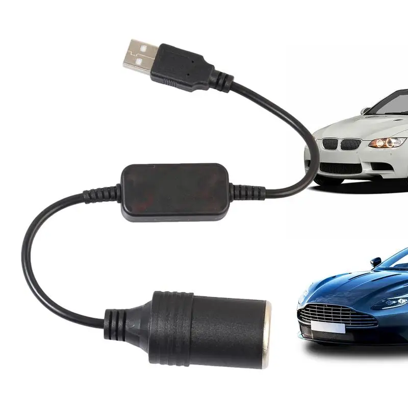 

Car Cigarette Lighter Socket Plug Connector Wired Controller USB 5V To 12V Converter Adapter For Auto Interior Accessories