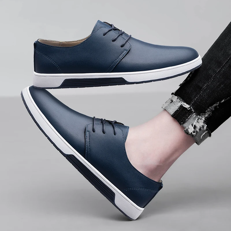 Genuine Leather Mens Designer Business Oxford Shoes Winter Fluffy Flat Shoes Breathable Mens Driving Men's Lace-up Walking Shoes 6