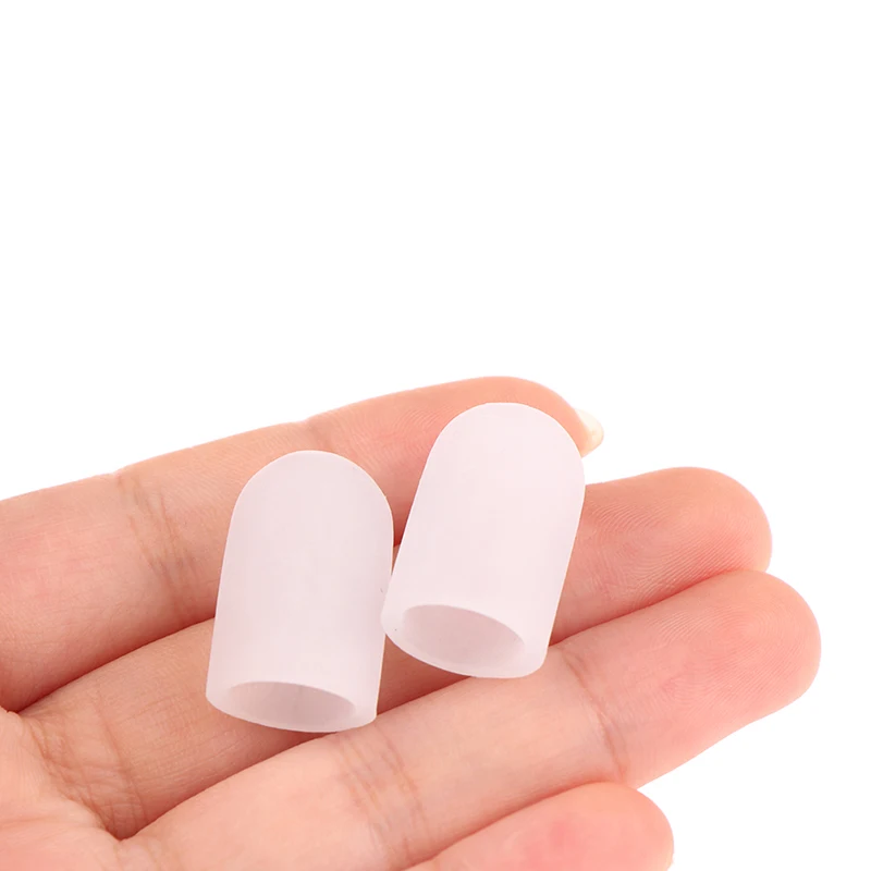 2Pcs Silicone Gel Little Toe Tube Corns Blisters Corrector Pinkie Protector Bunion Toe Finger Protection Sleeve