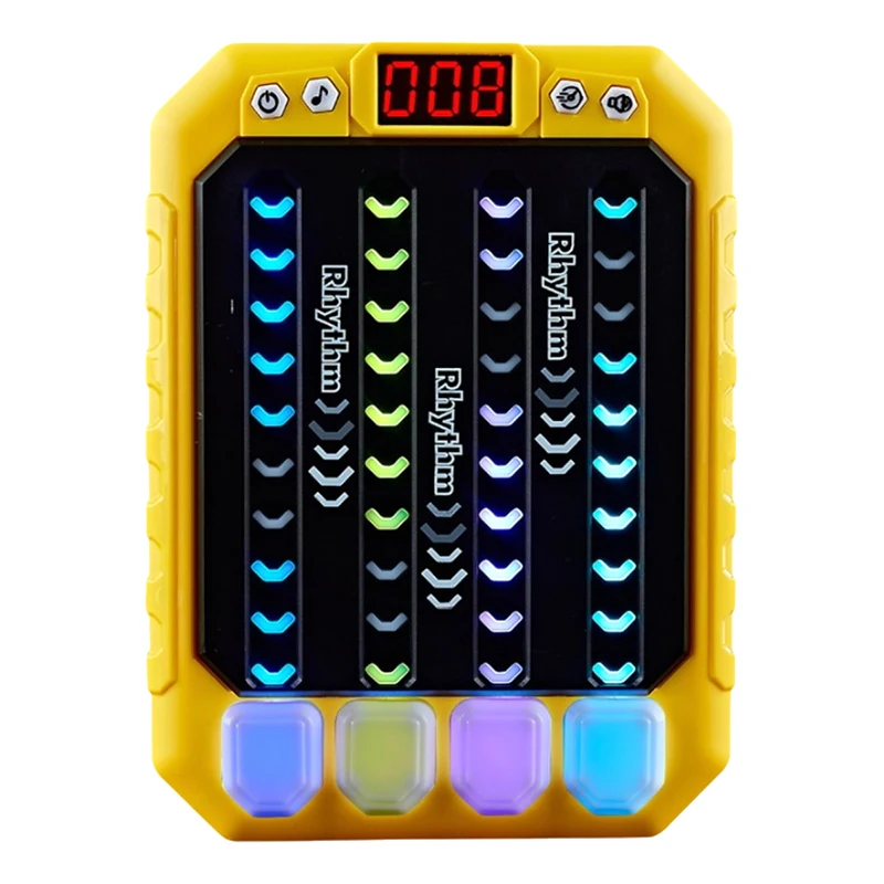 1 Piece Montessori Travel Toy Electronic Music Rhythm Puzzle Game Machine Light Up Educationa Sensory Fast Push Table Game