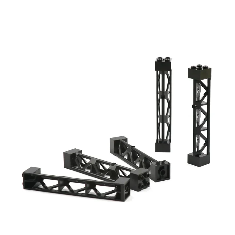 4pcs 도시 액세서리 기둥 군사 빌딩 블록에 대 한 하이테크 MOC 부품 어린이위한 크리스마스 선물 장난감