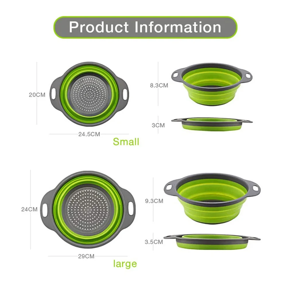 BPA-Free Collapsible Colander for Drainage