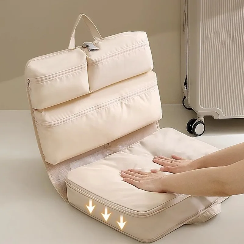 1pcs Portable Travel Compression Storage Bag Foldable Hanging Organizer for Clothes Underwear Space-Saving Luggage Storage Pouch