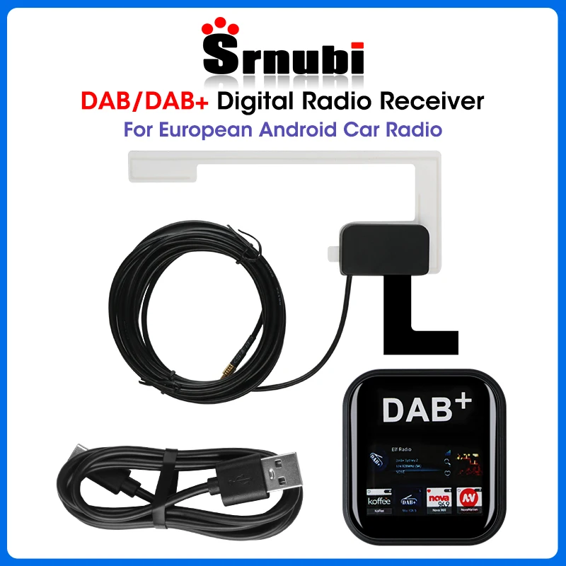Srnubi DAB/DAB+ Antenna With USB Adapter Universal Android Car Radio GPS Stereo Receiver Europe DAB DAB+ Signal Head Unit Player dab antenna car radio antenna