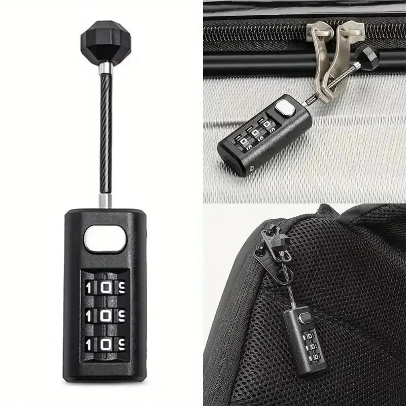 Combination Lock 3-Position Mini Luggage Padlock Recoverable Coded