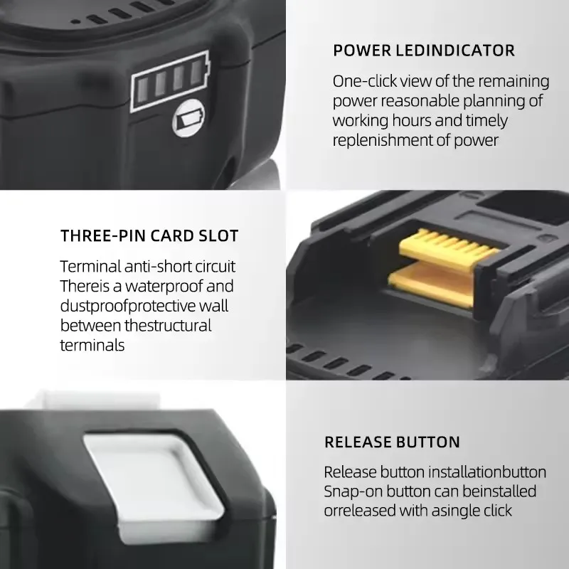 NEW 18V 9.0/12.0/18.0Ah Rechargeable Battery For Makita Power Tools with LED Li-ion Replacement LXT BL1860 1850 18v 9 A 18000mAh 4