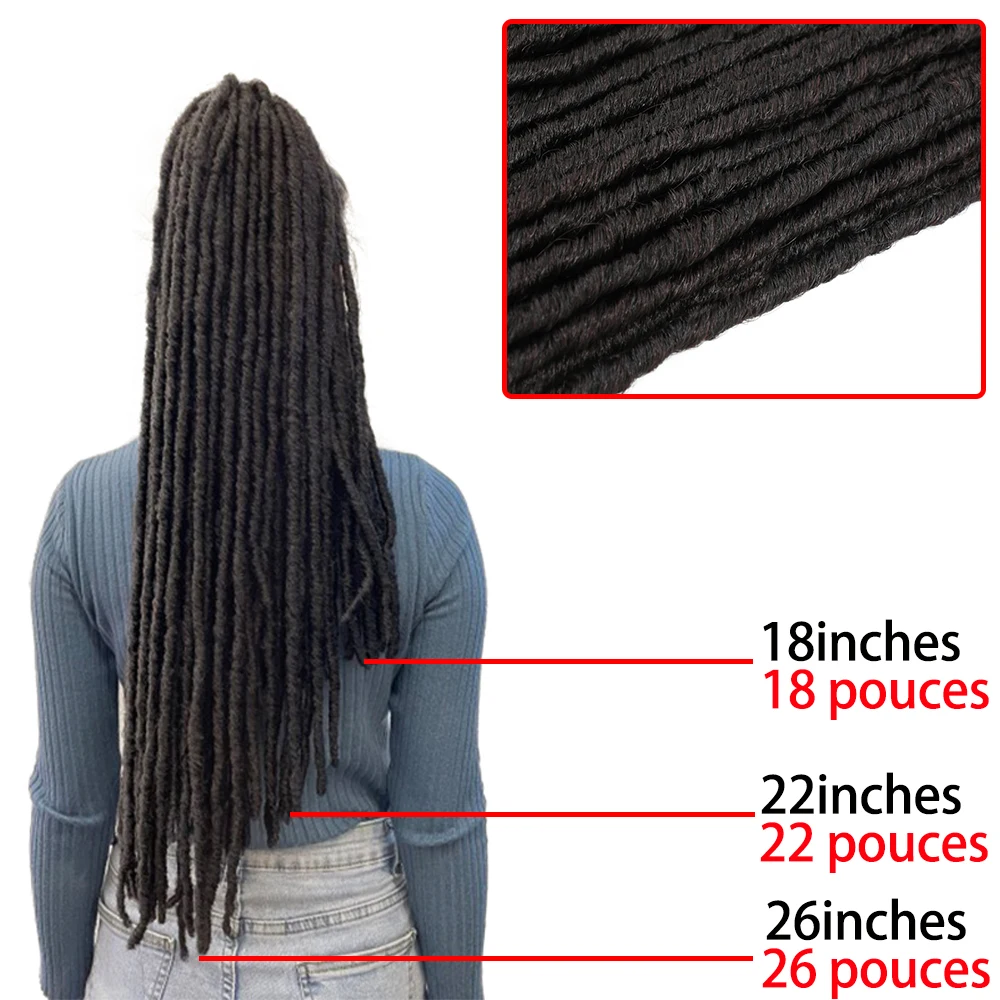 Synthetic Crochet Braiding Hair Extensions Dreadlocks Ombre Brown Colored X-TRESS Soft Straight Faux Locs Braids Hair For Women