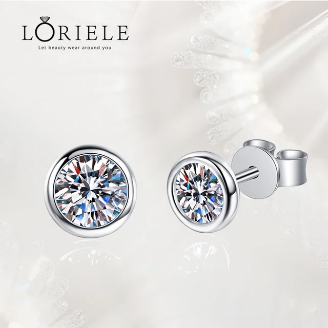 Real Vvs Diamond Earrings Men  Mens Diamond Stud Earrings - 0.6ct Stud  Earrings 4mm - Aliexpress