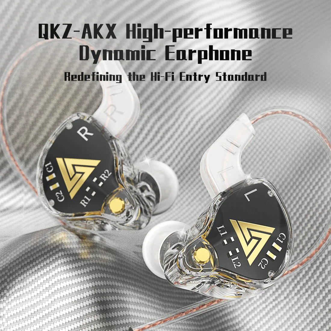 QKZ AKX 3.5mm In-ear Wired Earphones Dynamic HIFI Bass Earbuds Monitor Headphone Sport Noise reduction Headset With Mic Stereo