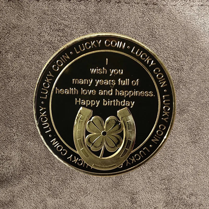 Collection Coin Lucky Happy Birthday Commemorative Coins Gift Good Luck and Happiness Medal