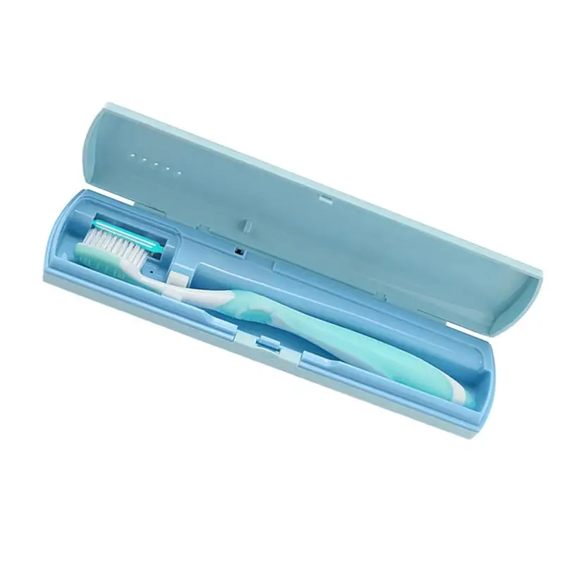1 Travel Toothbrush Sanitizer Box Without UV Toothbrush Sanitizer Case Dual Use USB Toothbrush Sanitizer Holder