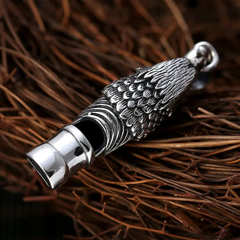 

Новый креативный Серебряный свисток с орлом S925, мужское ожерелье, кулон, ювелирные изделия в подарок