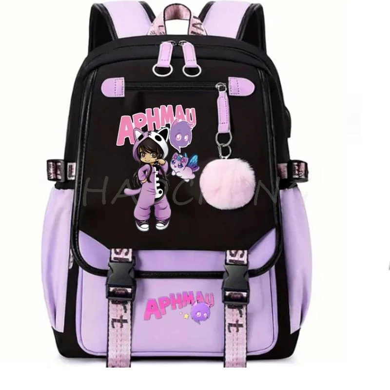 Kawaii Aphmau Zaino Multi Funzione Capacità Borse Da Scuola Per Adolescenti Organizzatore Usb Che Cambia Donne Cartoon Mochilas Kpop