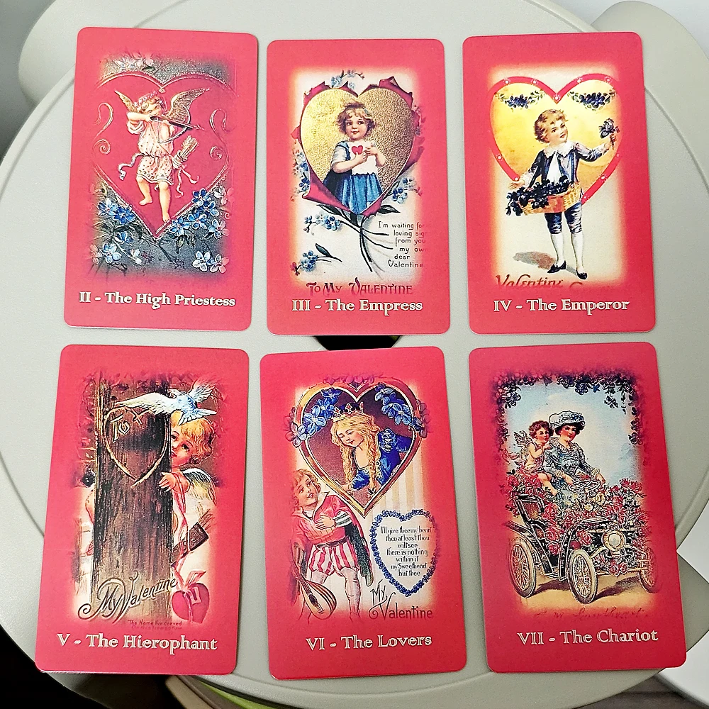 78 Pcs Cards Valentine's Day Tarot Deck 10.3*6cm Vintage