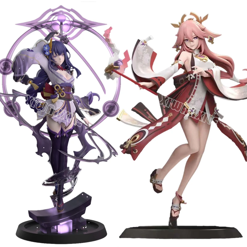 25cm Genshin Impact Yae Miko Anime Figure Genshin Impact Kamisato Ayaka Action Figure Paimon