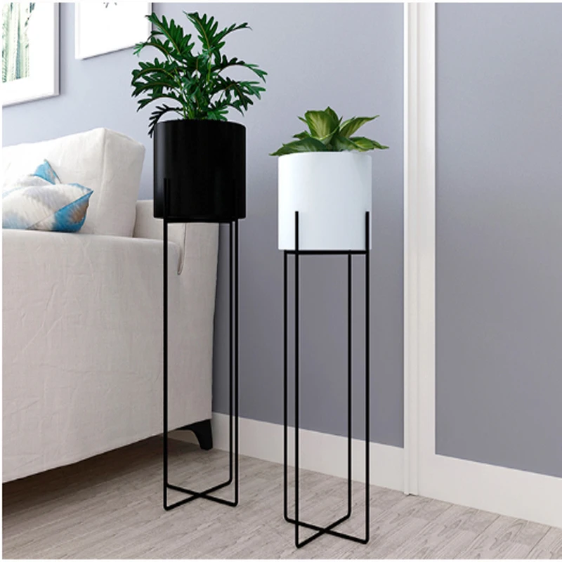 Plant Shelf Flower Stand Nordicmodern Minimalist Greensucculent Floor-standing Iron Plant Rack Sbalcony Garden Office Decoration
