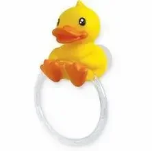 Duck Design Towel Holder Bathroom Hooks Sticky Hanger Stick on Wall Lovely Storage Hooks 2pcs