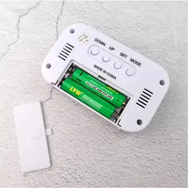 Modern LED Digital Alarm Clock with Calendar Temperature Display, Smart Desk Clock for Home Office Bedroom Decor, Snooze Night