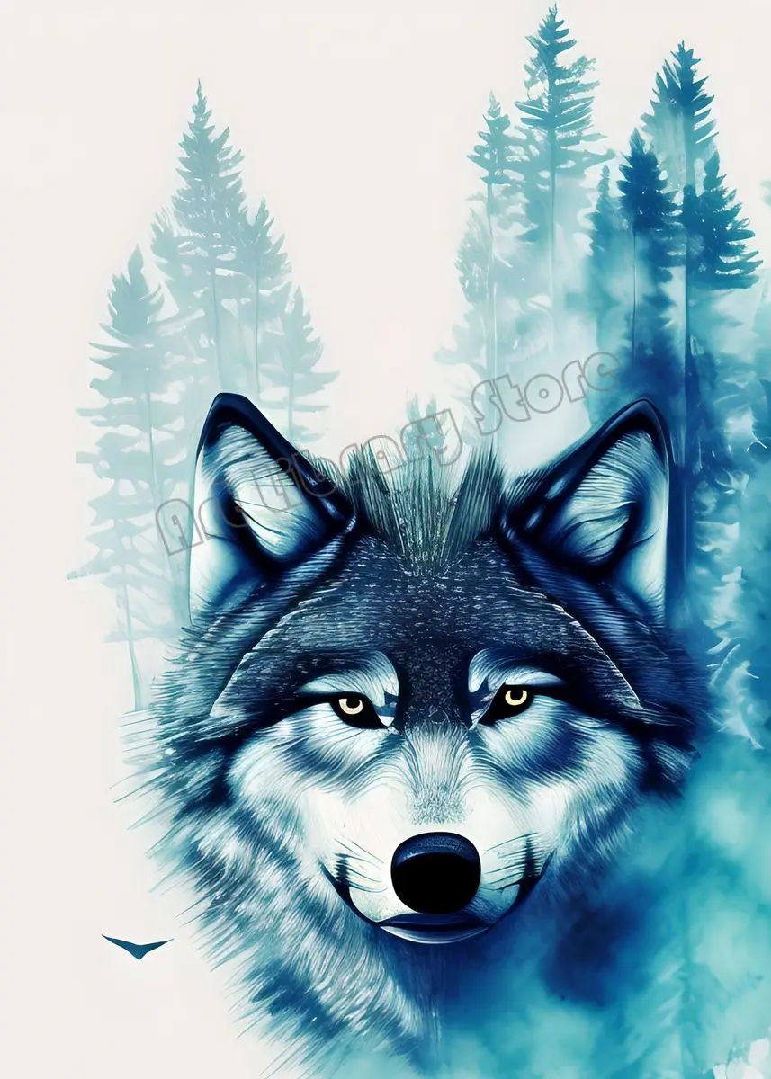Wild Animals Canvas Painting for Home Decor, Poster, Wall Art, fotos, Black  Wolf, Floresta, impresso, selvagem, moderno, Sala de estar - AliExpress, image size:857x1200