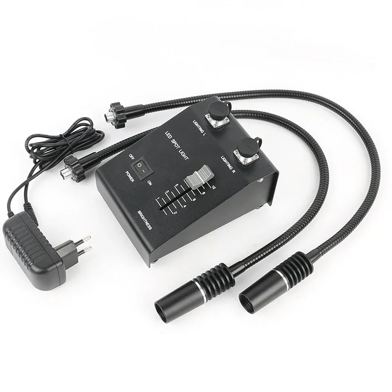 산업 현미경 LED 구즈넥 조명 일루미네이터 램프, 스폿 라이트 램프, 필 라이트 램프, 60 LED 링, 3 in 1, 6W, 6500K