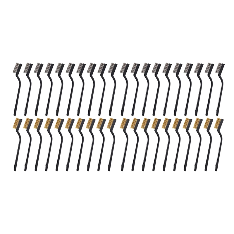 

40 Pcs Wire Brush Metal Brush For Cleaning Welding Slag And Rust Scratch Brush Curved Handle Slag Brush Wire Rust Brush
