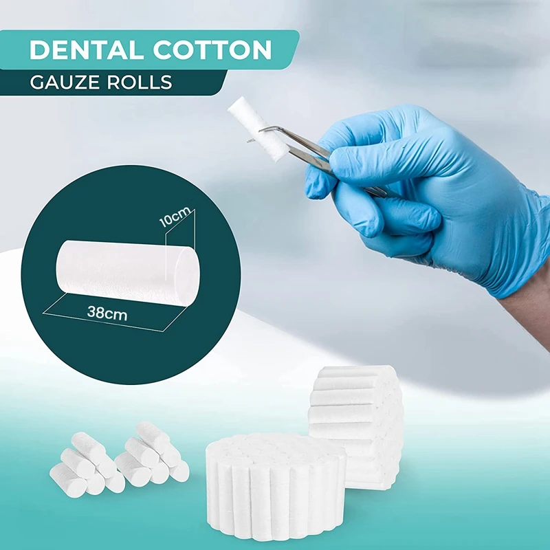 1000PCS  Gauze Rolls, Cotton Rolls Super Absorbent Nosebleed Plugs For Mouth 4