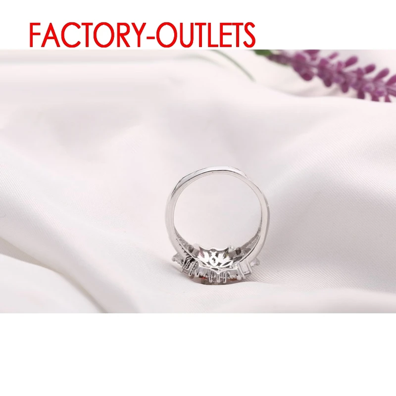 Fashion Rings 925 Sterling Silver Ring Colourful Cubic Zirconia Flower Design Cute Style Women Girls Party Engagement