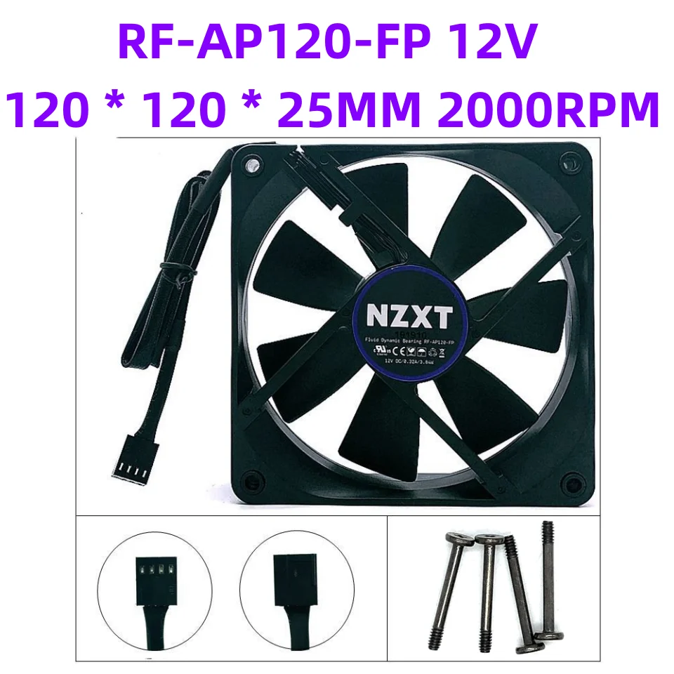 

RF-AP120-FP 12V 0.32A 3,84 W 120*120*25MM 2000 об/мин вентилятор с водяным охлаждением, материнская плата компьютера, 4-контактный PWM вентилятор с контролем температуры