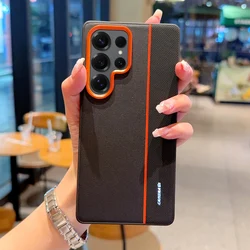 Stylish PU Leather Skin Protective Phone Case - Premium Back Cover - S25 edge (Black)