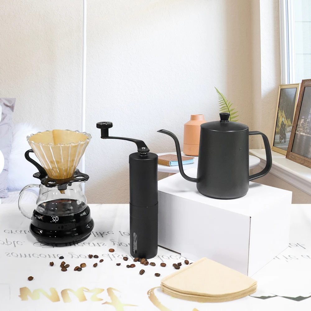 Pour over Coffee Maker set with Coffee kettle Coffee Grinder