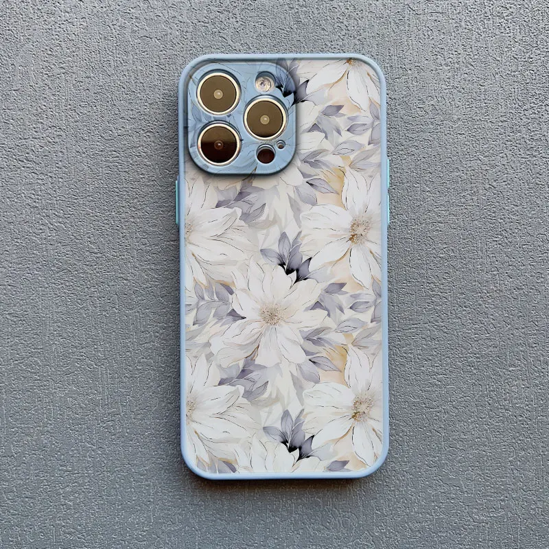 Charming Blue and White Porcelain Floral Phone Case - Shockproof Cover