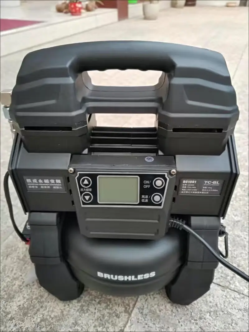 Air Pump Woodworking Spray Paint Air Compression Tank Brushless Frequency Conversion Air Compressor Portable Oil-free Silent 2