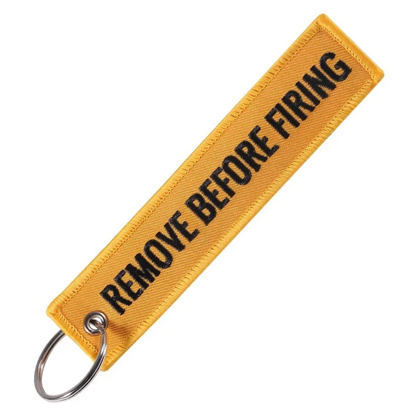 1 PC Großhandel Luftfahrt Keychain Entfernen Vor Brennen Sowohl Seiten Stickerei Auto Schlüssel Zubehör Rucksack Anhänger Kette