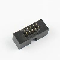 1.27mm 2x5 Pin 10 Pin DIP Male Shrouded PCB Box Header IDC Connector 3