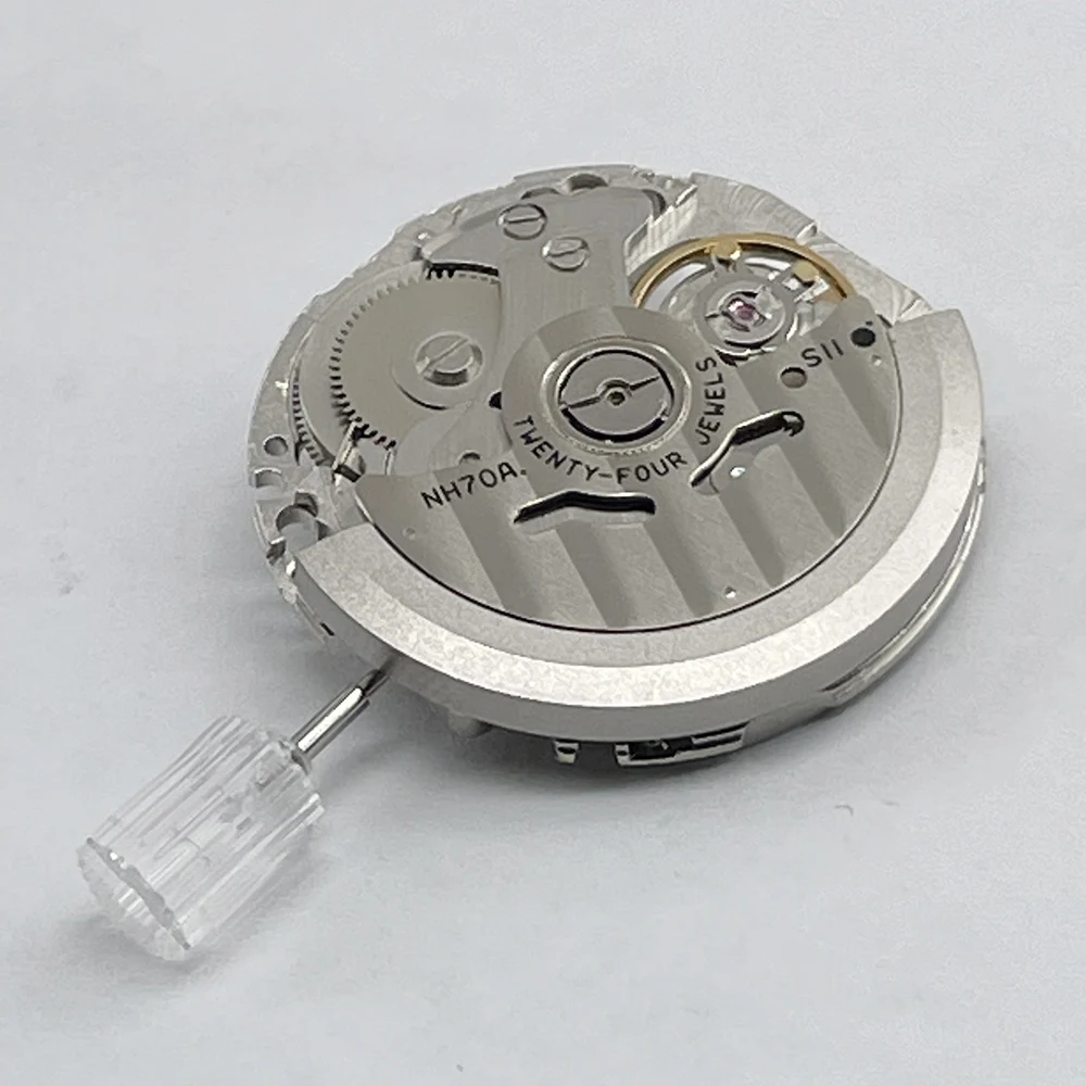 Watch Movement Japan Genuine NH70 NH70A Mechanical Movement 24 Jewels Skeleton Mechanism Modification Automatic Watch Replace Movement