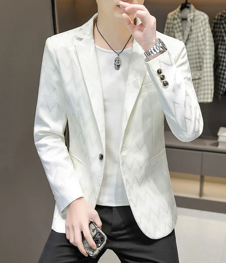 Description Picture 4 of itemCoats Plus Big Size Jacket for Men Party Oversize Man Suits and Blazers Blue High Quality Original Summer Classic Vintage New In