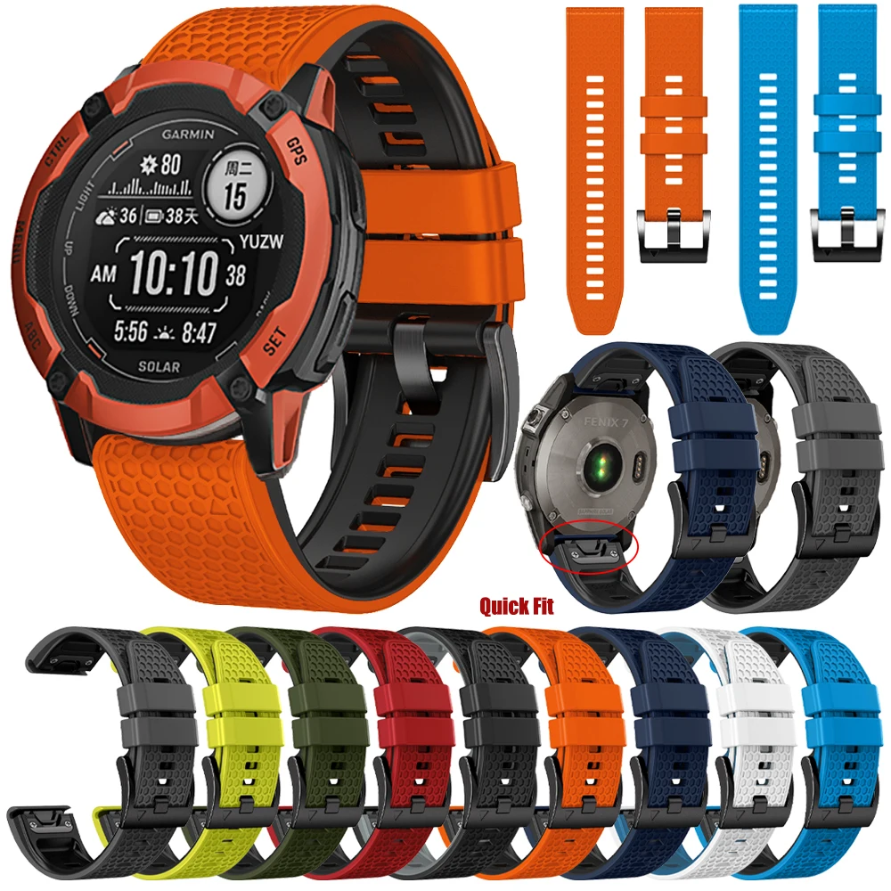 

Quick release Strap For Garmin Forerunner 965 955 Instinct 2X Solar Approach S70 S62 Band 26mm 22mm Silicone Wacthband Bracelet