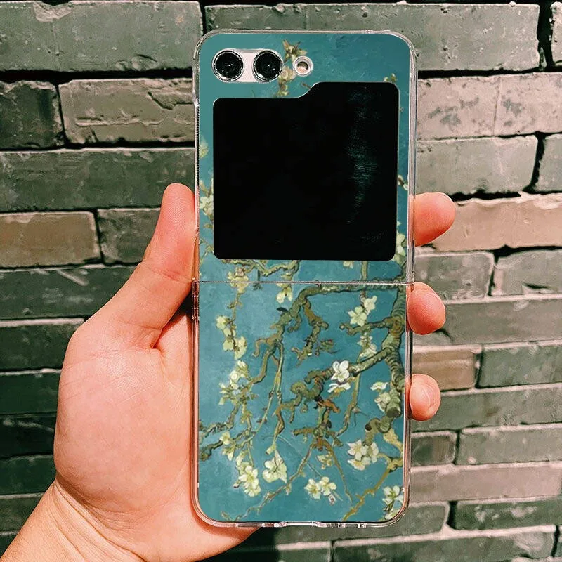 Van Gogh Floral Oil Painting Shockproof Folding Phone Case