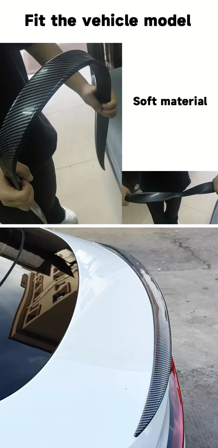 Für VW Volkswagen Jetta MK6 2012-2018 Spoiler Weiche Kunststoff Hinten Stamm Lippe Flügel Spoiler Auto Zubehör – Detail 2