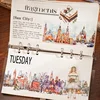 Mr Paper, 6 Rolls/Bag Along the Scenery Series Cityscape Paper Tape Set Colourful Tape Stickers Stationery Supplies Washi Tape 5