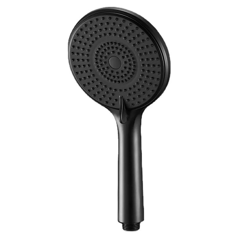 

1PC ABS Black Pressurized Saving-Water Shower Head 12cm Bathroom Handle Sprayer Thread G1/2'