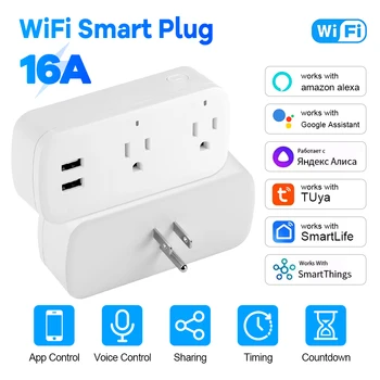 16A Smart Plug with Bluetooth App Control Power Monitoring Timer Countdown Group Voice Control PowerOff Memory Works with Alexa 1