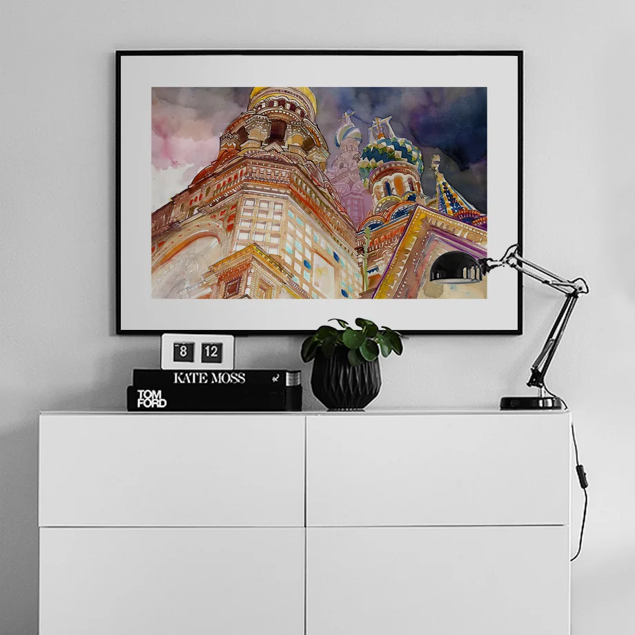 Famose Attrazioni Turistiche Wall Art Print Big Ben Mediterraneo Canvas Painting Nordic Poster Wall Picture For Living Room Decor