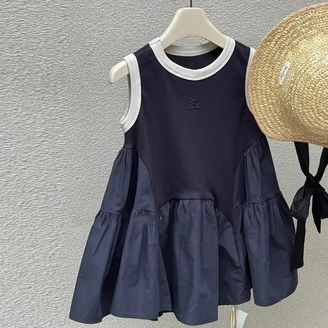 Robe Patchwork pour Fille, Tenue de Princesse Décontractée, Vêtement pour Enfant de 2 à 6 Ans 1
