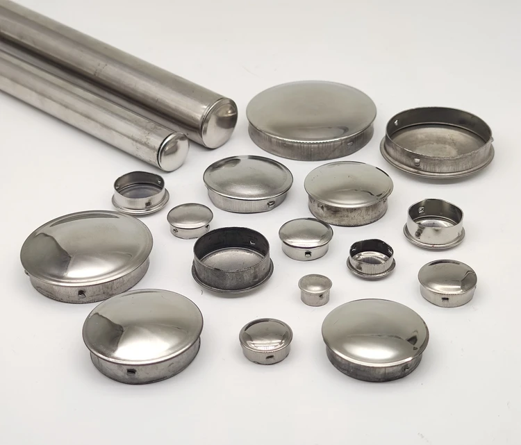 10pcs 304 Stainless Steel Tube Fast Sealing Cover Round Pipe Plug Cap Pipe Fittings pipe plug cap