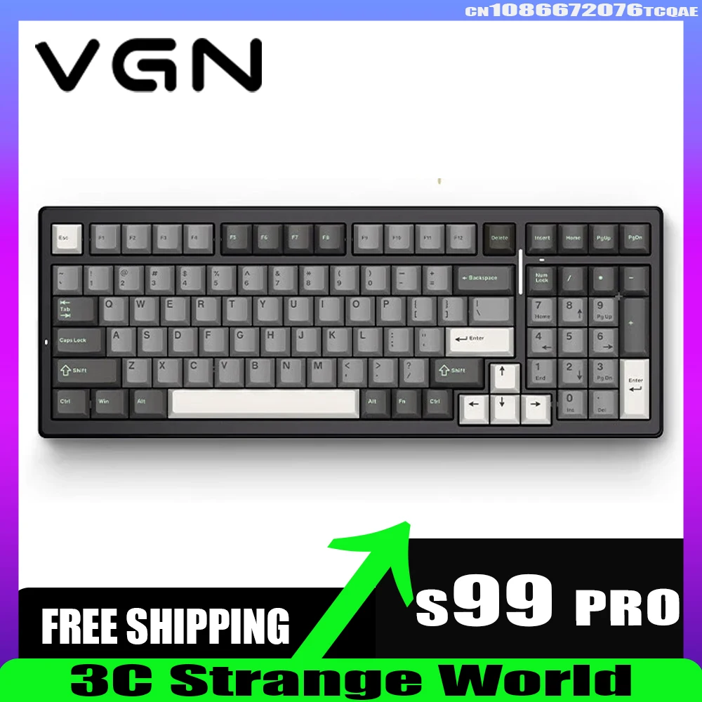 

VGN S99 Pro Mechanical Keyboard Aluminium Alloy Tri Mode E-sports Keyboard Smart SPEED X Quick Trigger Wireless Gaming Hot Swap